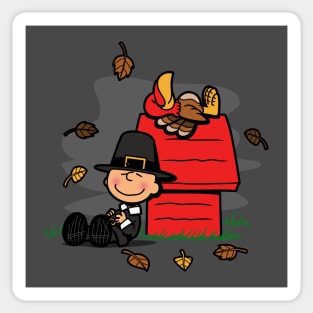 Funny Cute Thanksgiving Day Turkey Fall Autumn Cartoon Sticker